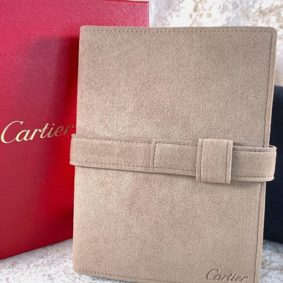 Cartier Jewelry Travel Pouch Carry Case Beige Suede .VIP Gift Item - Picture 1 of 11